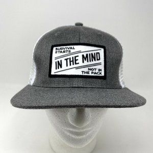 Survival‎ Starts IN THE MIND Not In The Pack Snapback Hat Patch Trucker Mesh